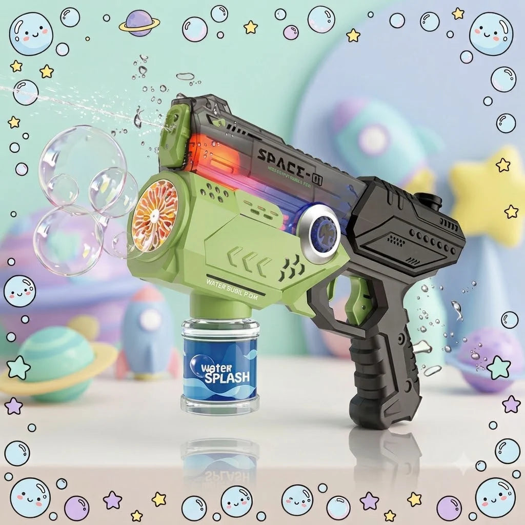 2in1 Space Colorful Bubble & Water Shooting Gun