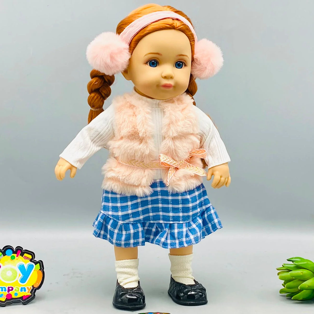 14* Inches Premium Check Ruffle Winter Vogue Doll