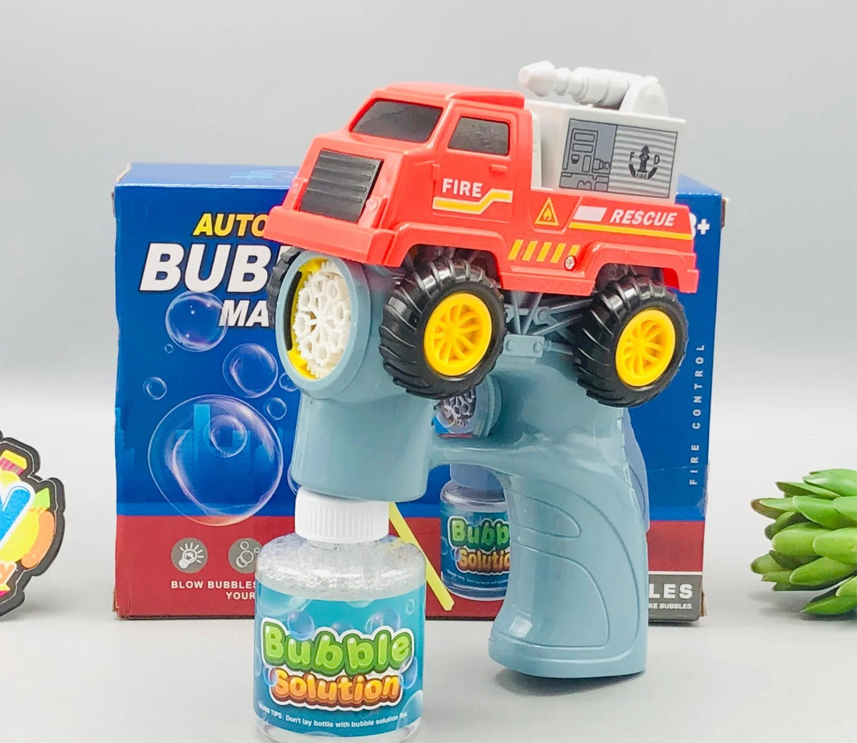 8 Holes Car Themed Colorful Bubble Gun
