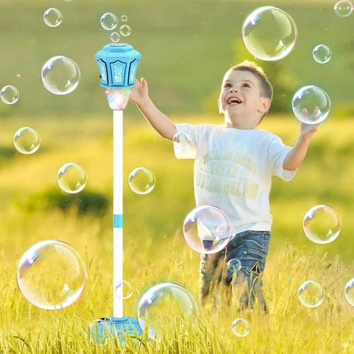 Battery Operated Street Lamp Colorful Bubble Machine