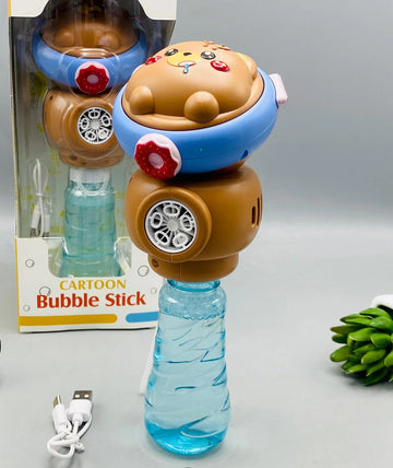 5 Holes Electric Bear Themed Colorful Bubble Stick