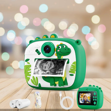 Kids Cute Dinosaur Themed Instant Digital Print Camera