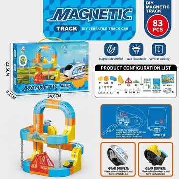 83Pcs DIY Magnetic Levitation Rail Track Set