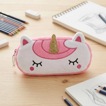 1Pc Plush Cute Unicorn Pencil Pouch
