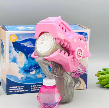 Battery Operated Kids Shark Colorful Bubble Gun