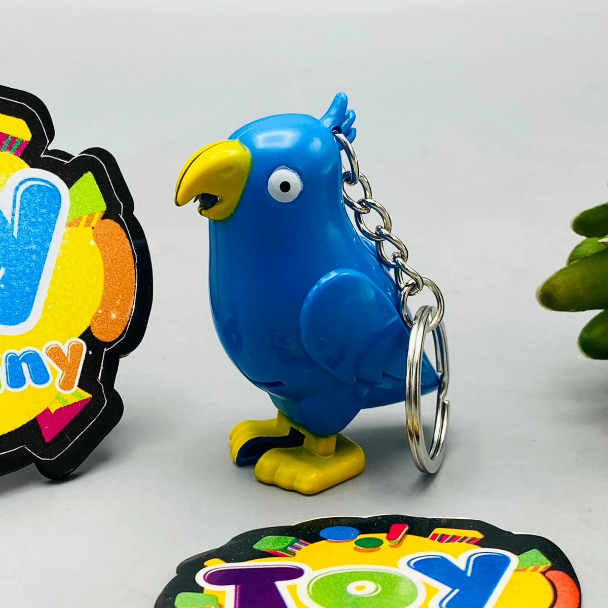 1Pc Cute Parrot Keychain With Light & Sound