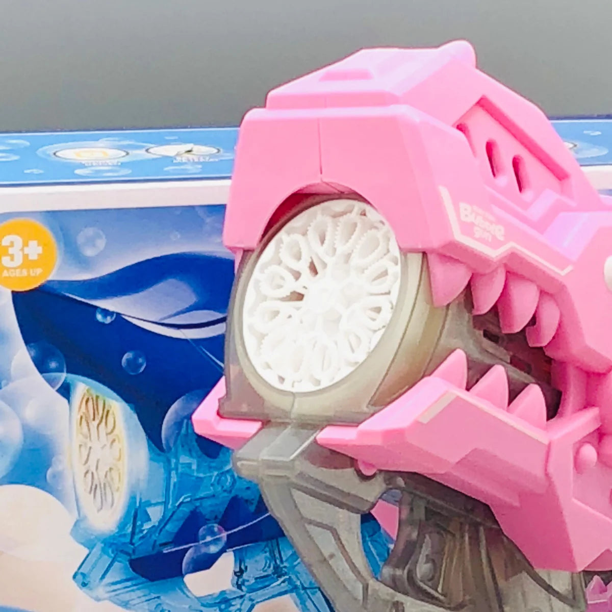 Battery Operated Kids Shark Colorful Bubble Gun