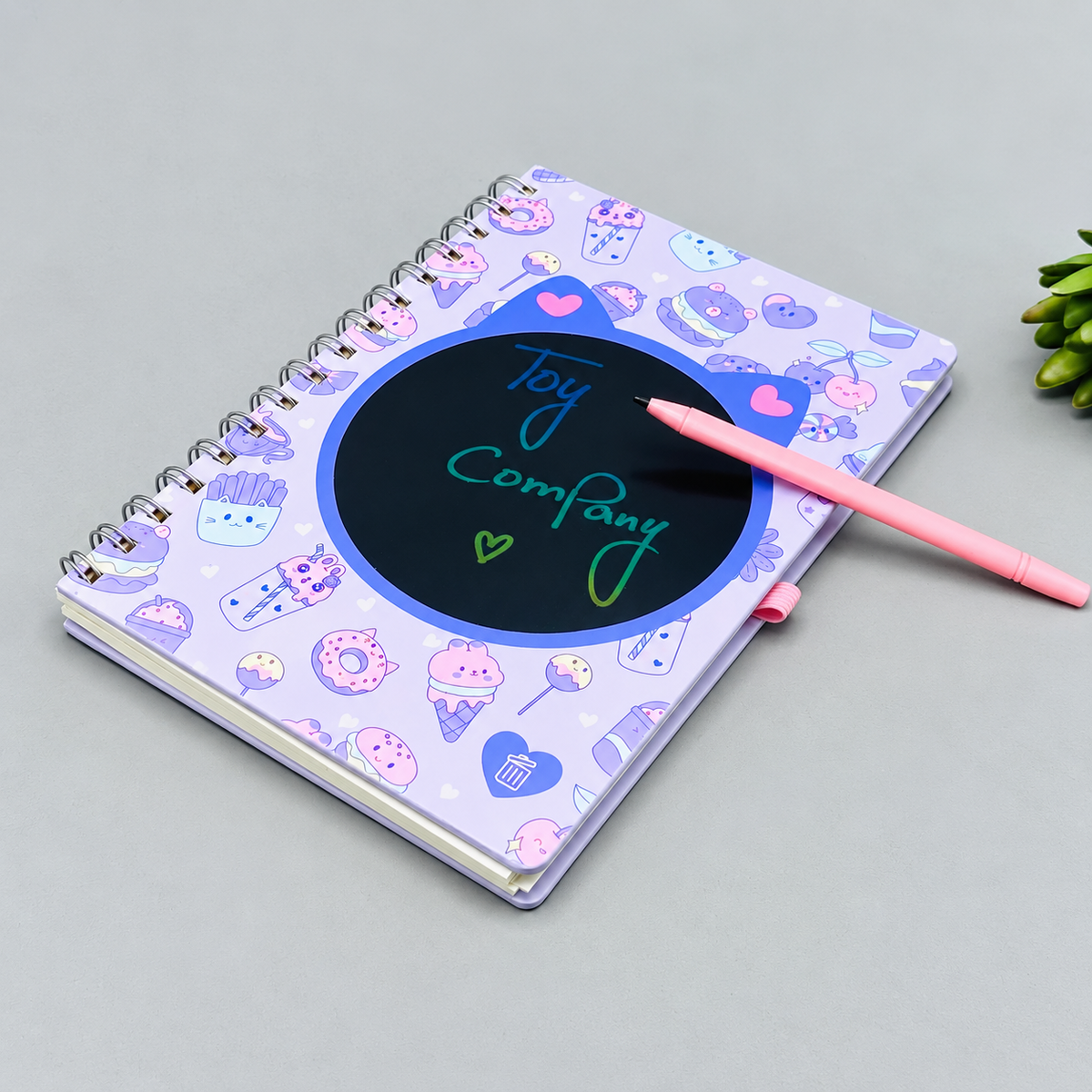 80 Pages Premium Dessert Theme Diary With LCD Writing Tablet