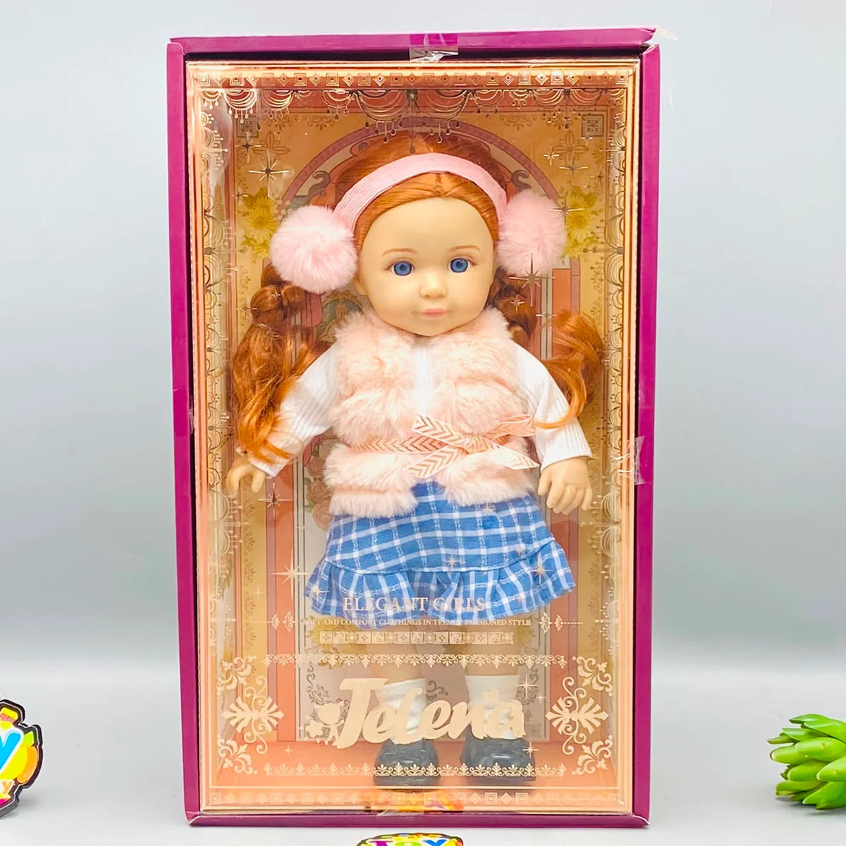 14* Inches Premium Check Ruffle Winter Vogue Doll