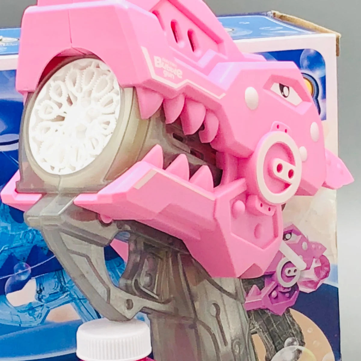 Battery Operated Kids Shark Colorful Bubble Gun
