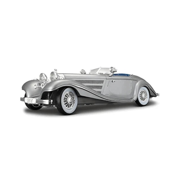 Maisto 1:18 Mercedes Benz 500K Typ Specialroadster 1936 - Silver