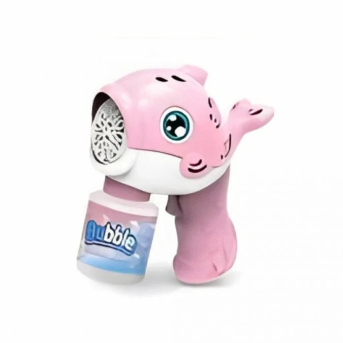 Kids Battery Operated Dolphin Themed Colorful Bubble Gun