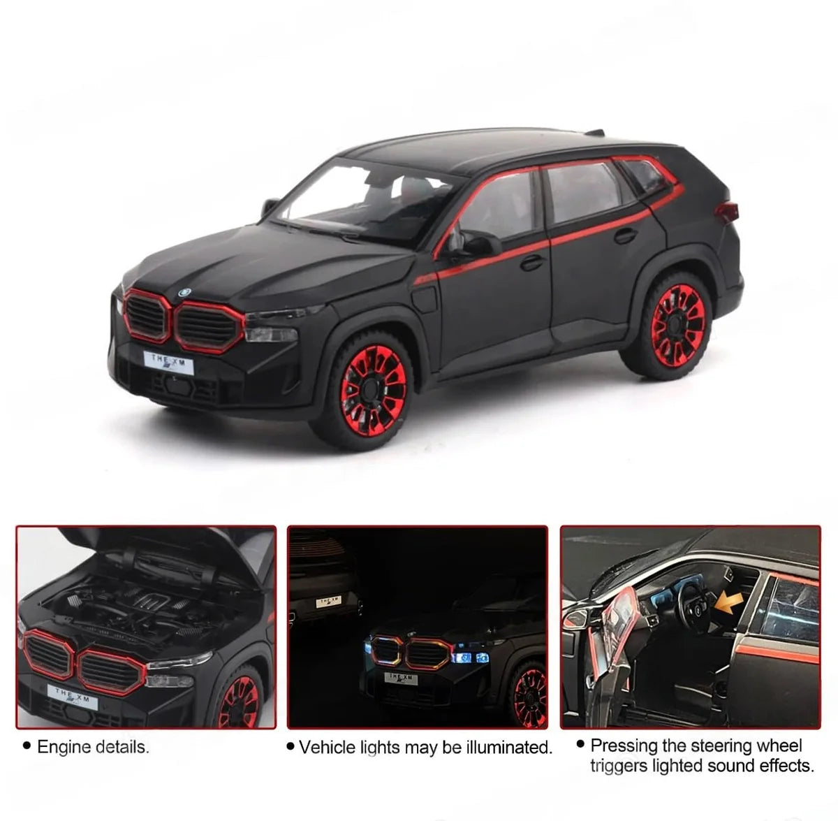 1:24 Diecast BMW XM Latest Model Car With Smoke