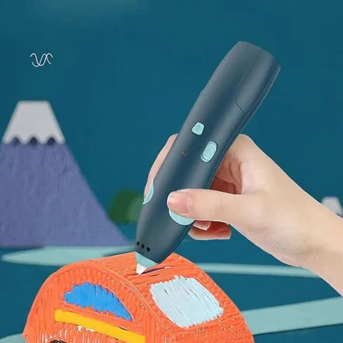 Rechargeable 3D Drawing pen with 3 wires & Multiple Drawing cards!