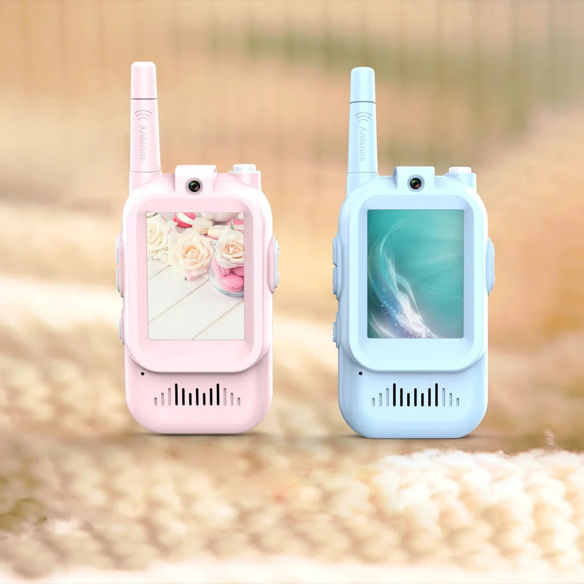 2Pcs Rechargeable Kids Video Walkie Talkie - HDc Camera