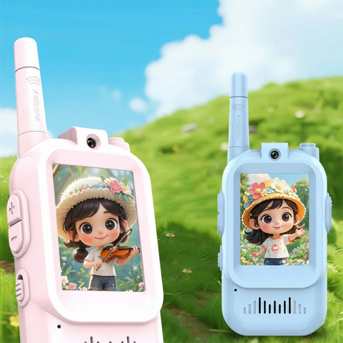 2Pcs Rechargeable Kids Video Walkie Talkie - HDc Camera
