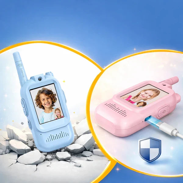 2Pcs Rechargeable Kids Video Walkie Talkie - HDc Camera