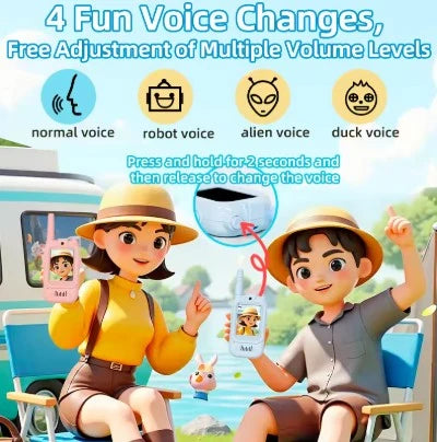 2Pcs Rechargeable Kids Video Walkie Talkie - HDc Camera