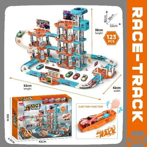 123Pcs DIY Manual Track x Drive Car Track Set