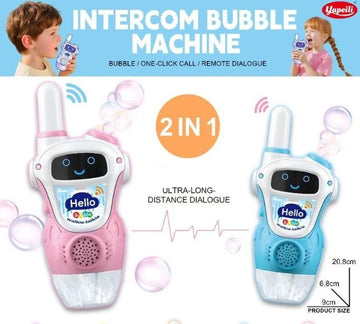 2Pcs Rechargeable Bubble Blower Walkie Talkie