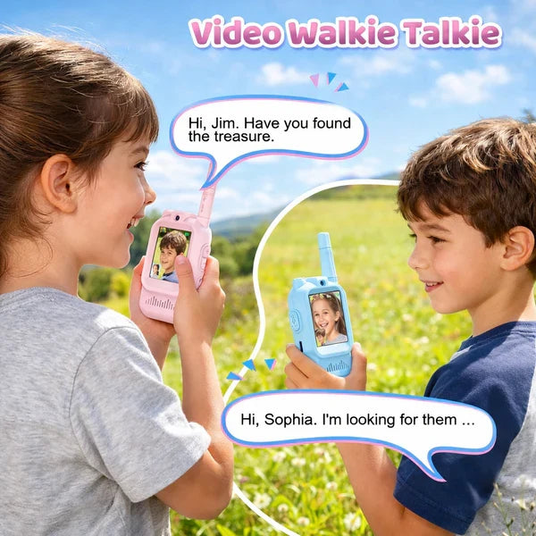 2Pcs Rechargeable Kids Video Walkie Talkie - HDc Camera