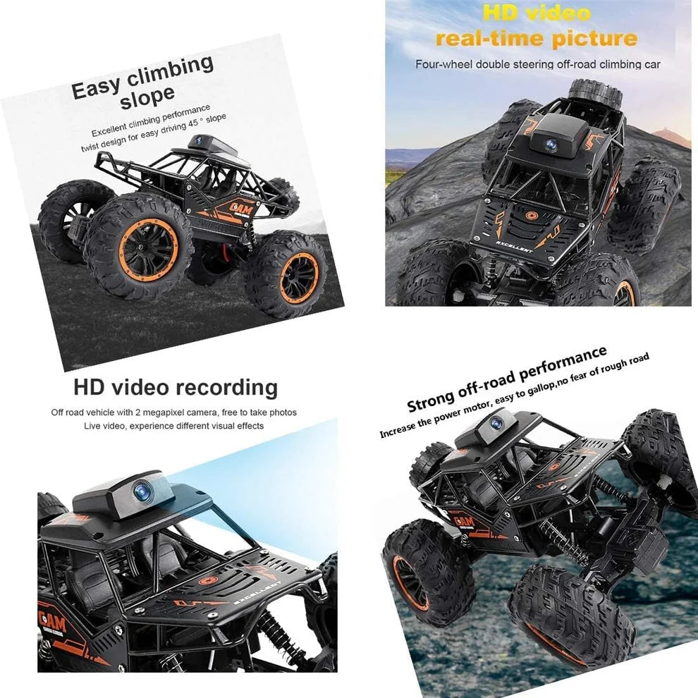 Camera Car 4x4 Climbing Alloy Off-Road RC Car with 4K HD WiFi Camera