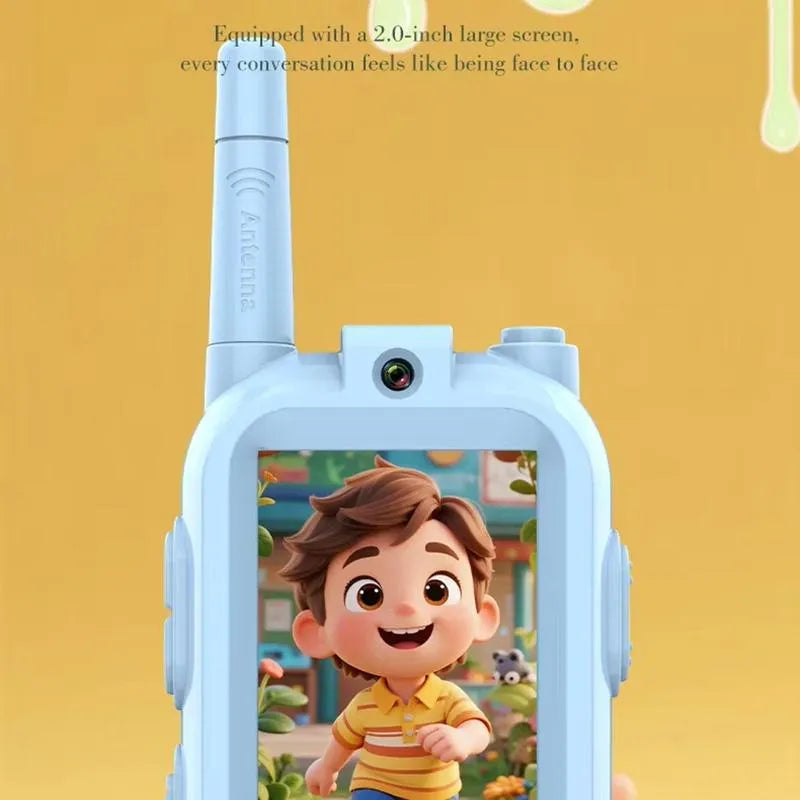 2Pcs Rechargeable Kids Video Walkie Talkie - HDc Camera