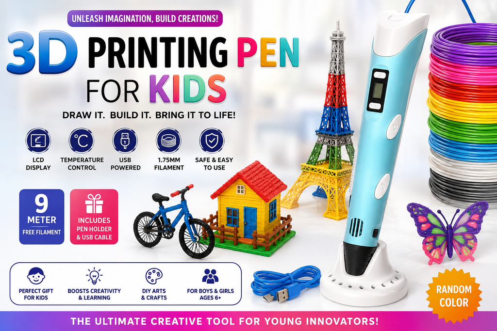 Intelligent 3D Printing Pen for Kids – DIY Creative 3D Drawing Pen