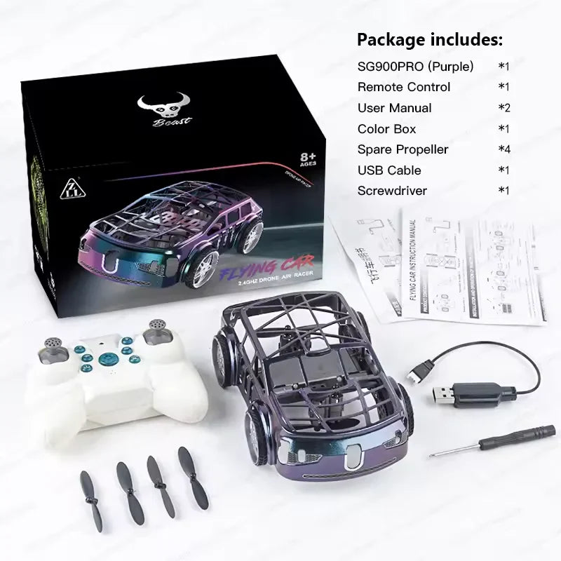 2in1 RC Mini Car & Drone With Lights
