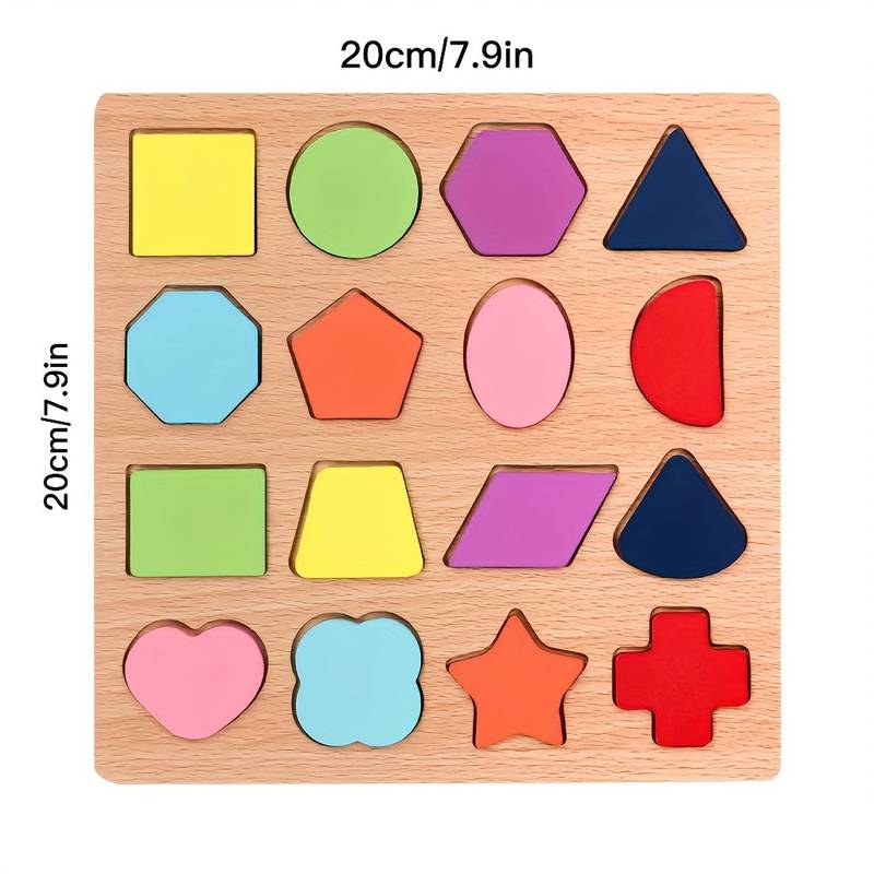 Numbers and Math Wooden Puzzle Board